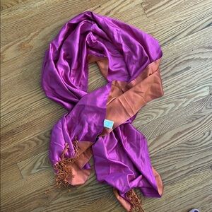Department 56 Pink and Orange Scarf Luxurious Accessories